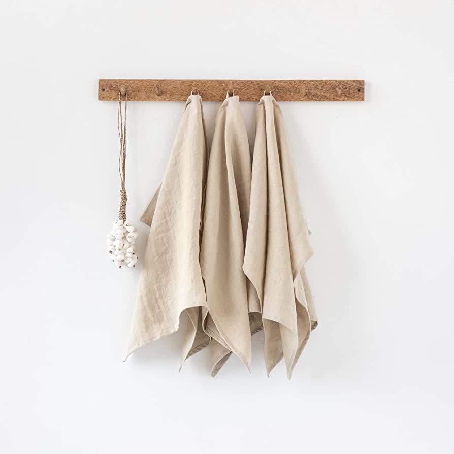 MagicLinen Linen Tea Towel - Linen Kitchen and Dish Towel - Linen Cloth - Hand Towel - Set of 3 -... | Amazon (US)