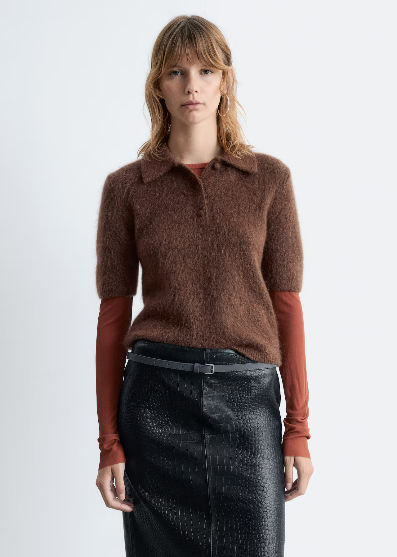 Brushed Knit Polo T-Shirt | & Other Stories - US