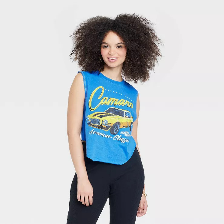 Women's Chevrolet Camaro Graphic Tank Top - Blue | Target