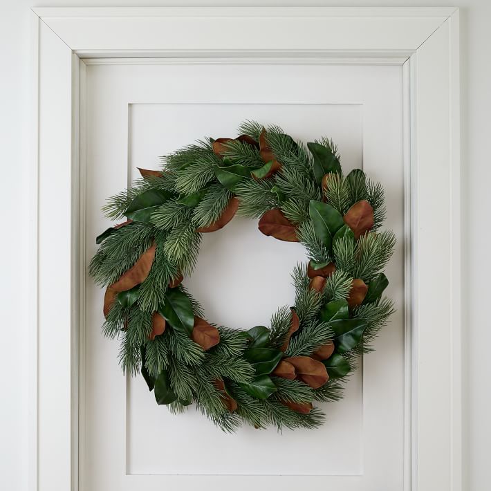 Faux Pine & Magnolia Wreath | West Elm (US)