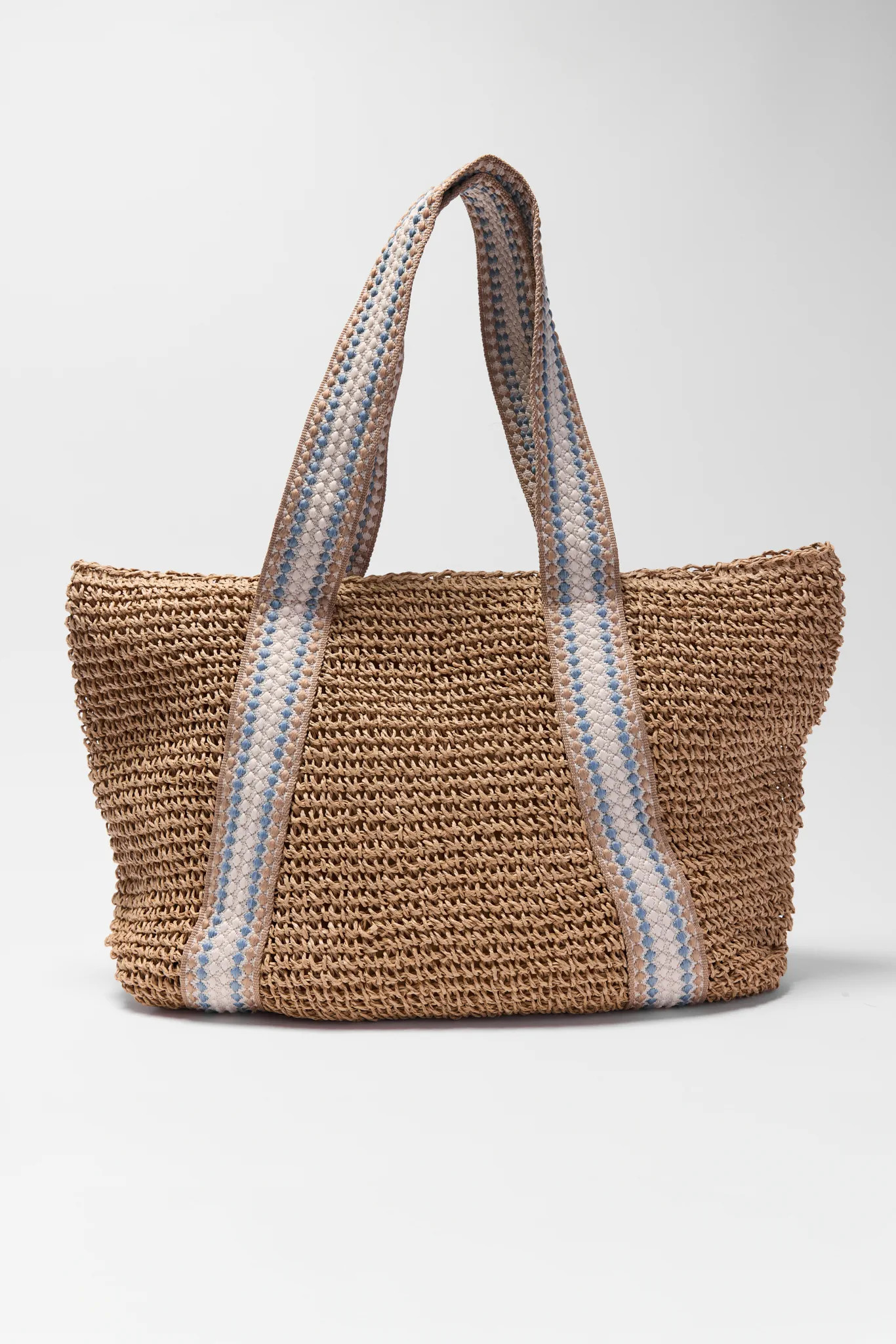 Trinity Tan Raffia Tote Bag | Avara