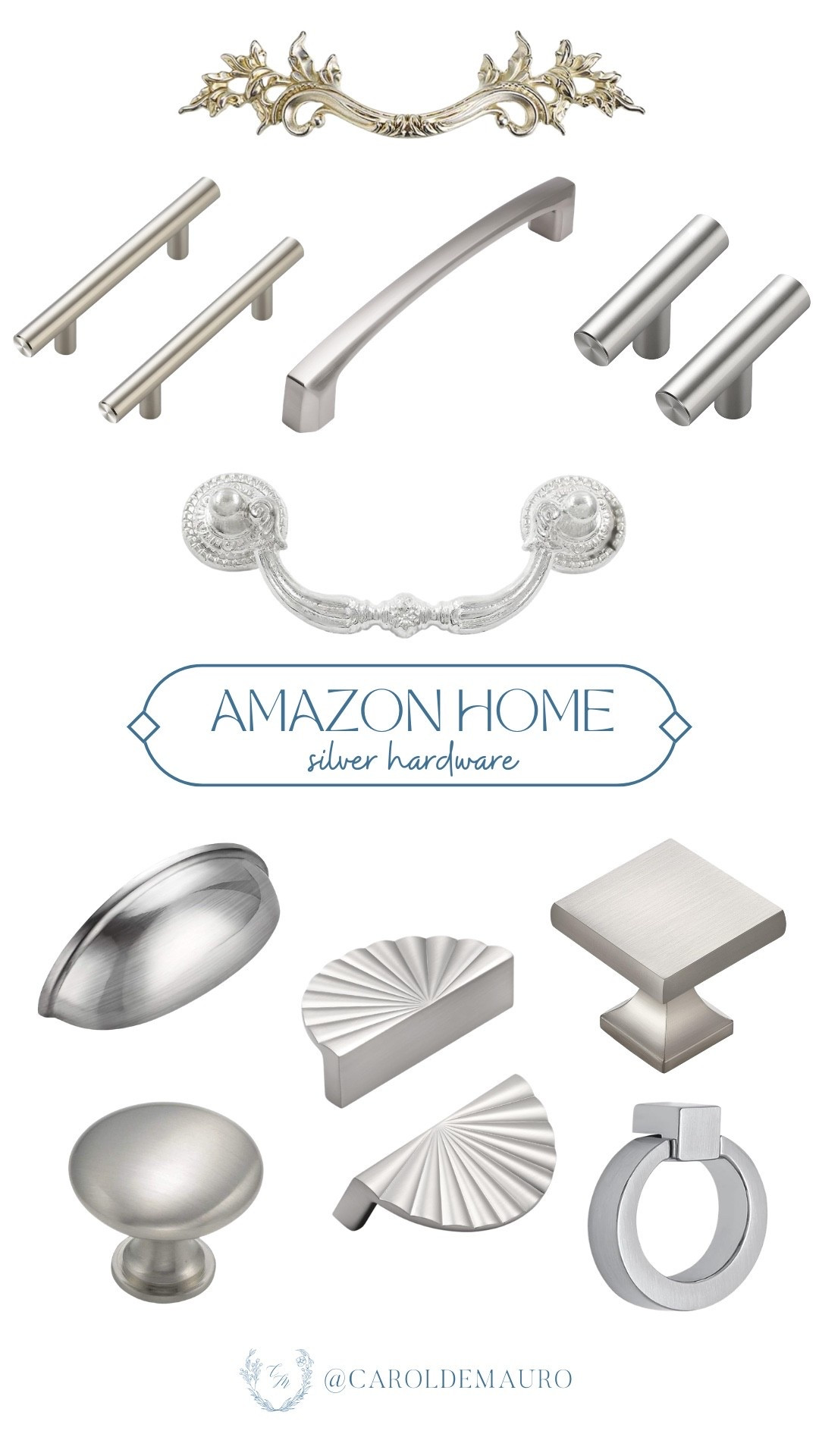 Think of swapping your hardware as adding the perfect jewelry to your cabinets for a major (but low-effort) glow-up! You can snag that high-end look on a total budget with these silver Amazon finds, whether you're feeling a sleek modern vibe or something more vintage.

amazon finds, home decor, kitchen accessories, silver hardware, DIY home, interior design, budget friendly, home renovation

#LTKSeasonal #LTKHome #LTKU