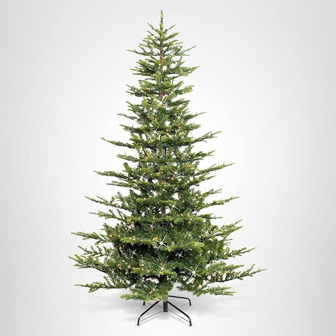 Puleo International 7.5ft Pre-Lit Aspen Fir Artificial Christmas Tree with 700 Clear Lights, 1319... | Amazon (US)