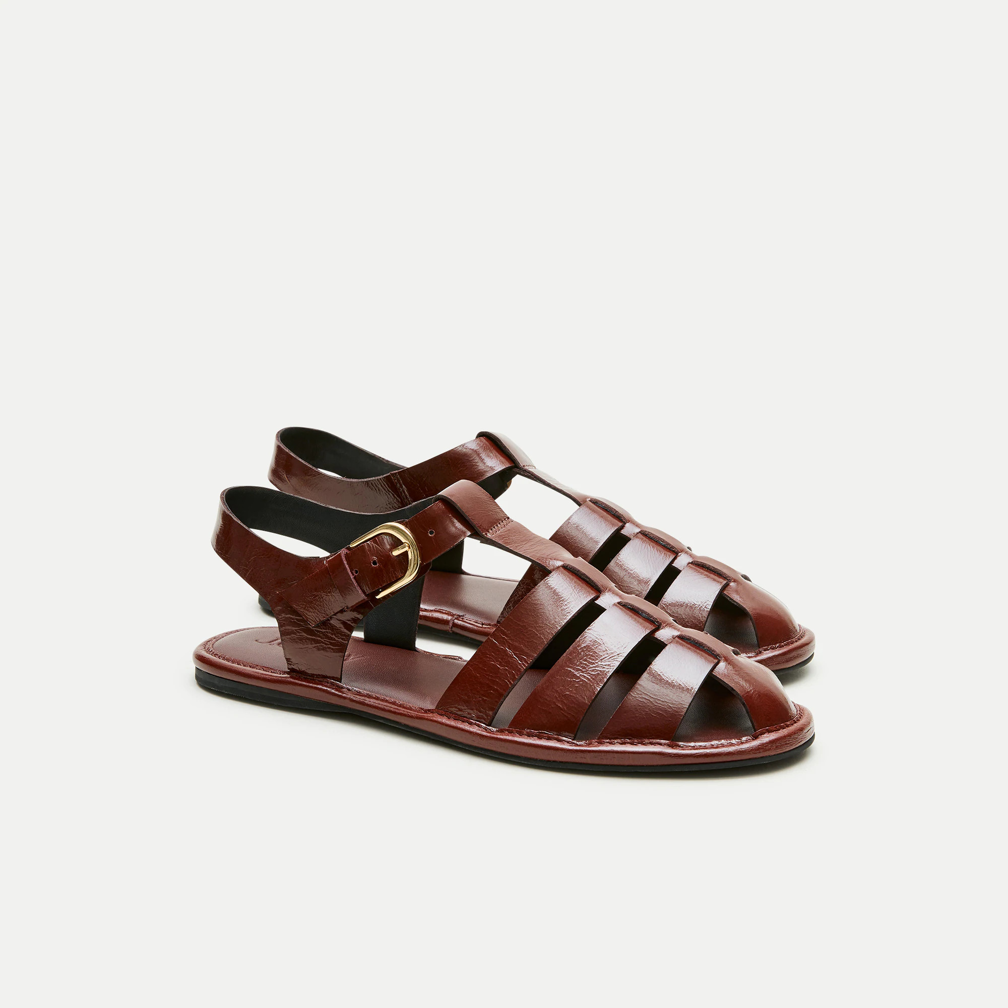 Fisherman sandals in crinkle leather | J. Crew US