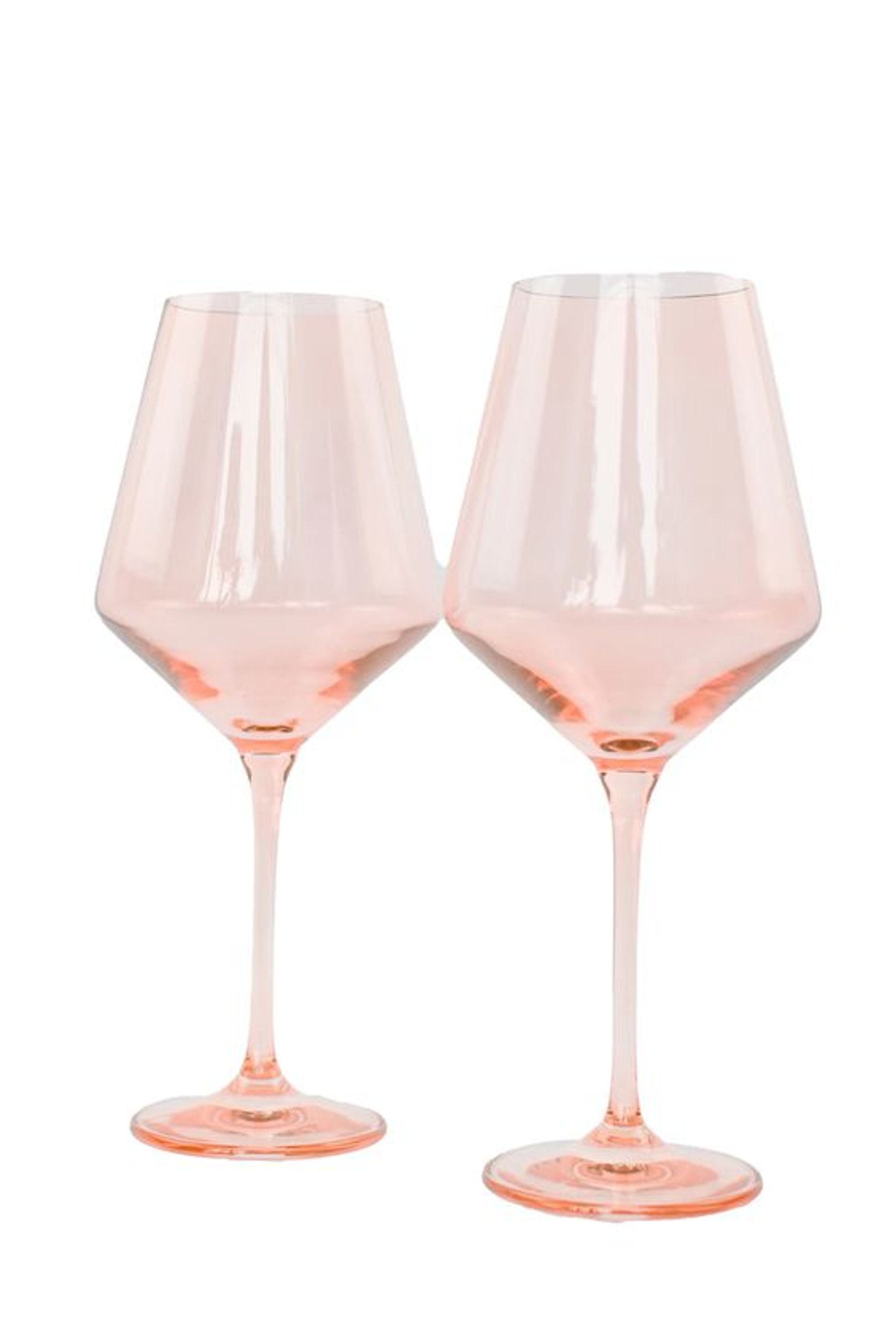 Estelle Colored Stemware Set of 2, Blush Pink | Monkee's of Mount Pleasant