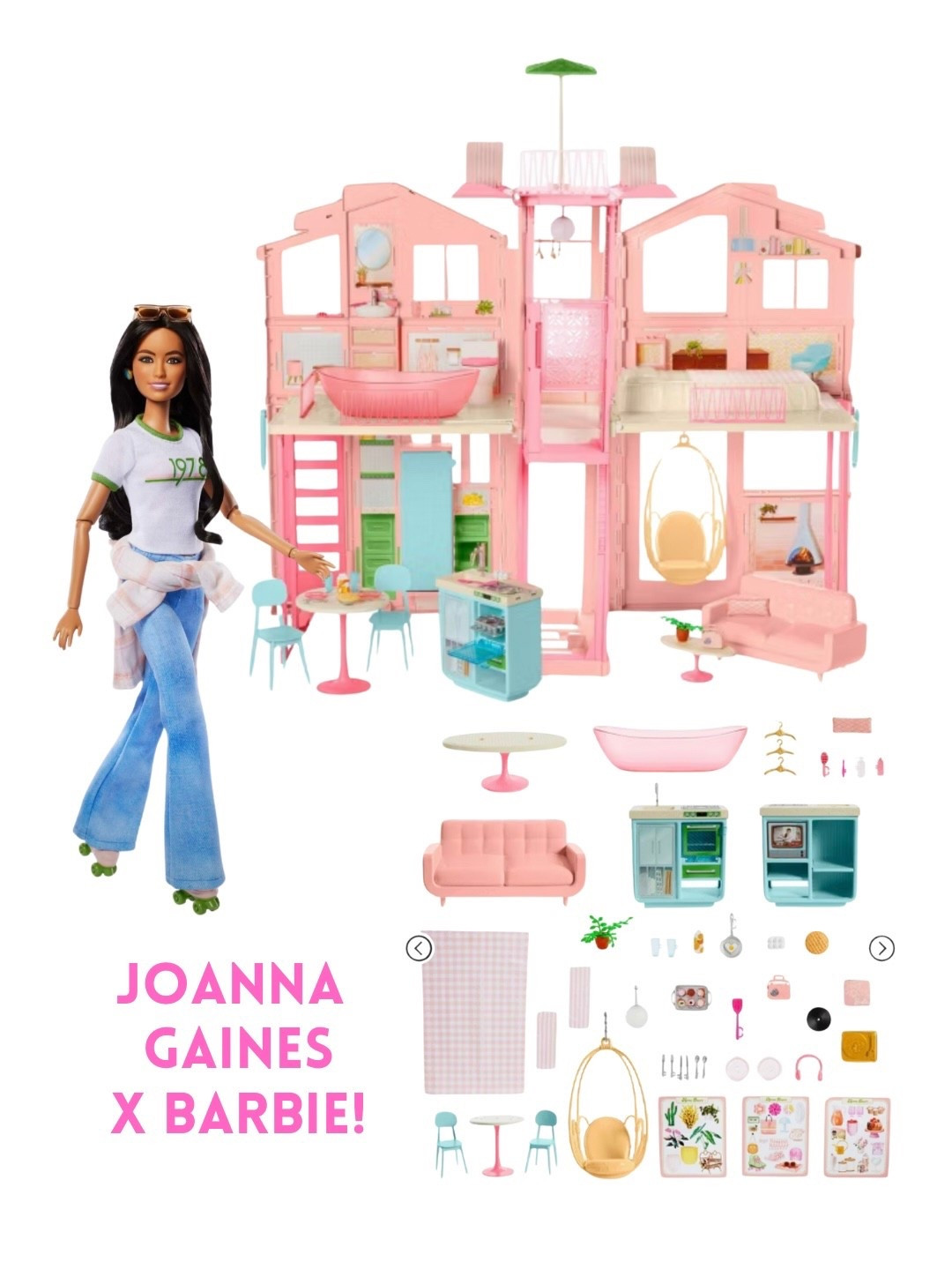 Can You Believe This Collab!?! 💖🛼

… a custom, Joanna Gaines, Barbie, and Dreamhouse (a Barbie Townhouse more accurately), designed by her for Hearth & Hand… Available while supplies last for pre-order now! Delivery is beginning of December, just in time for holiday (of course)! 



#LTKFamily #LTKSeasonal #LTKKids