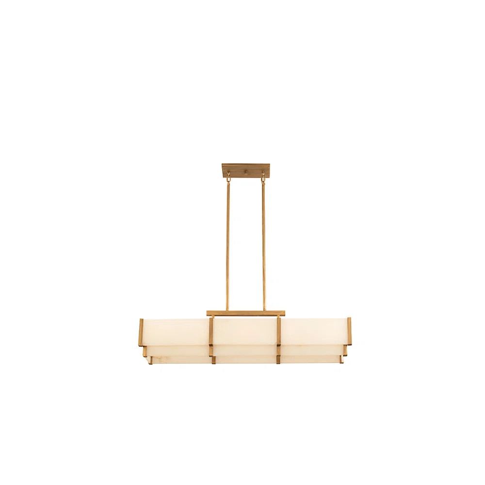 Orleans 5-Light Linear Chandelier in Distressed Gold | Wayfair North America