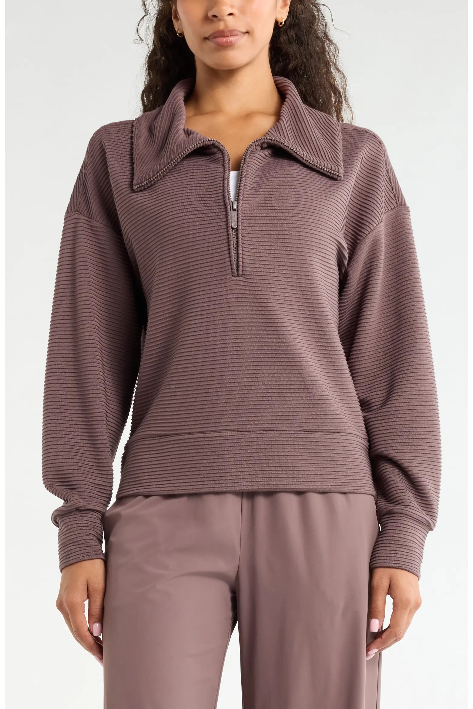 Half Zip Fleece Ottoman Pullover (Women) | Nordstrom | Nordstrom