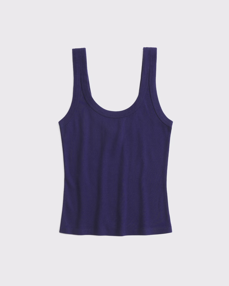 Women's Vintage Rib Tuckable Scoopneck Tank | Women's Tops | Abercrombie.com | Abercrombie & Fitch (US)
