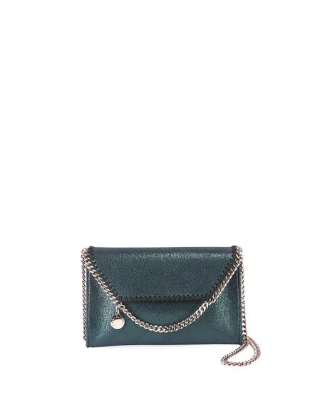 Stella McCartney Falabella Mini Shiny Wallet on Chain | Neiman Marcus