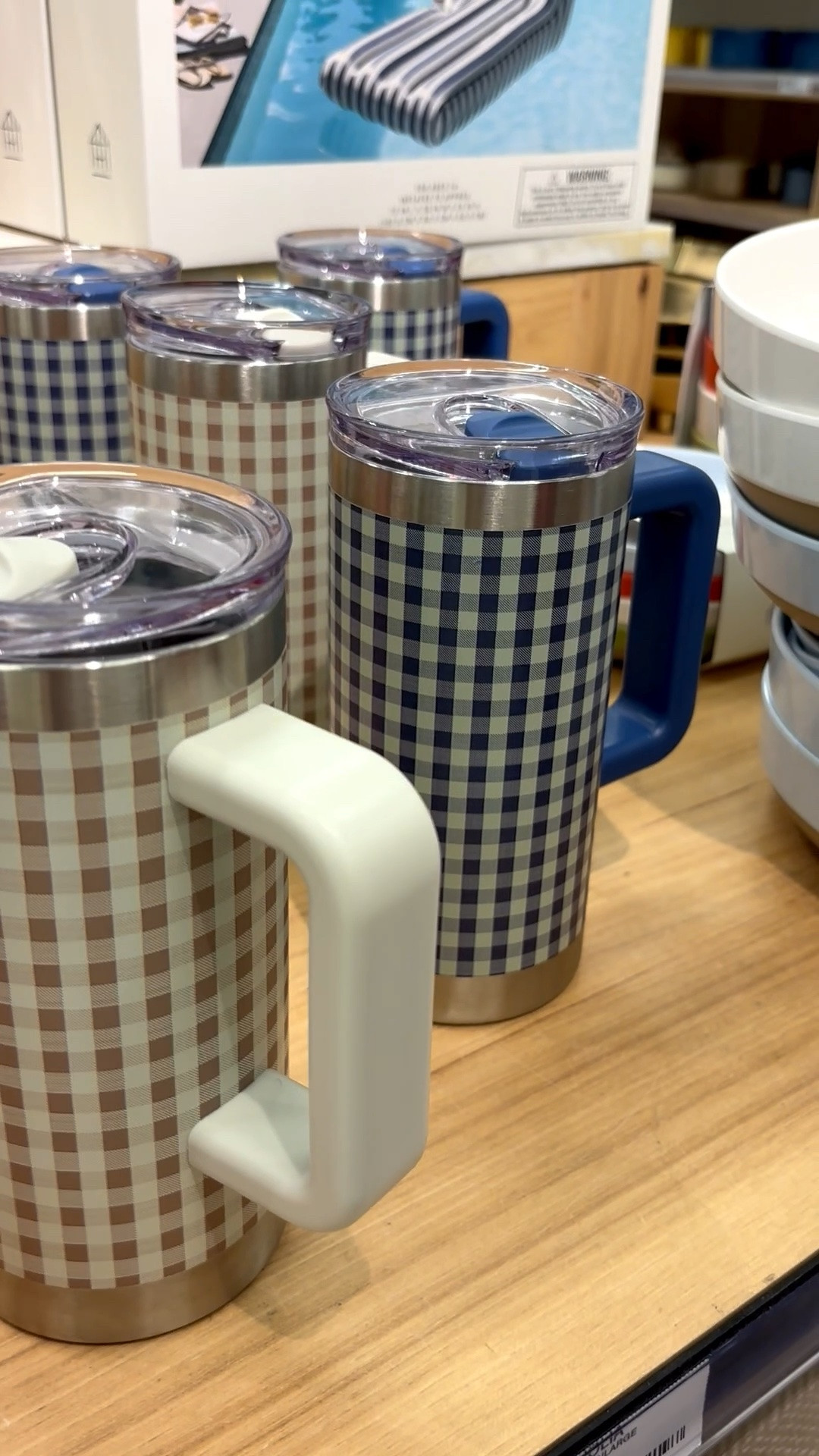 Which gingham stainless steel travel mug are you grabbing?

#LTKHome