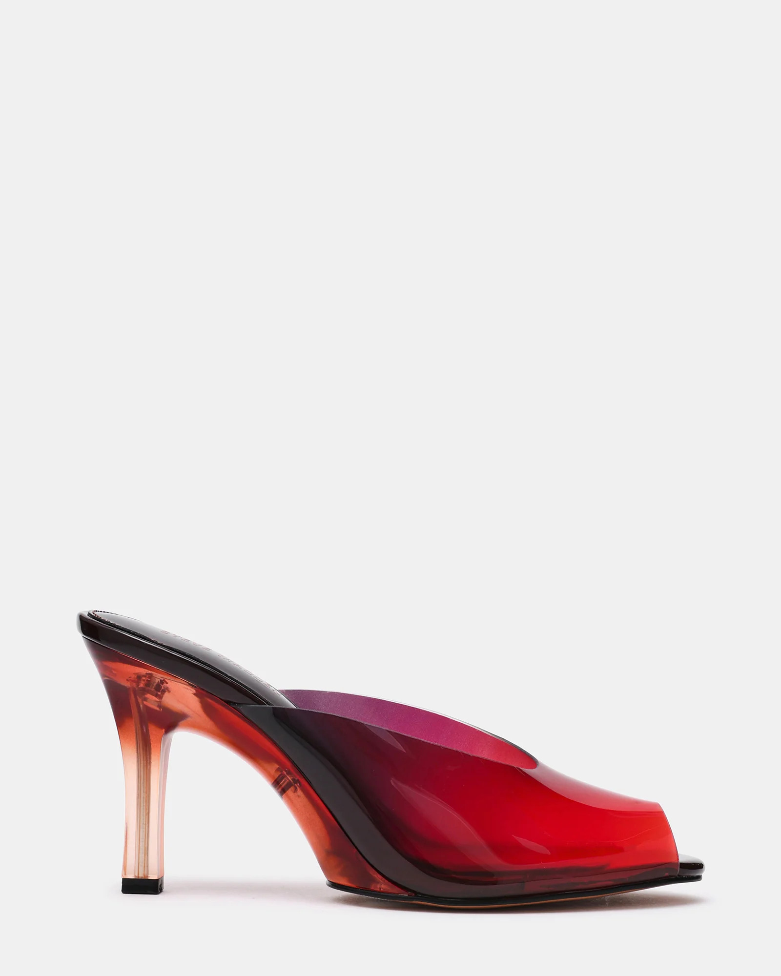 AIKO Red Ombre Peep Toe Jelly Mule Women's Heel | Steve Madden (US)