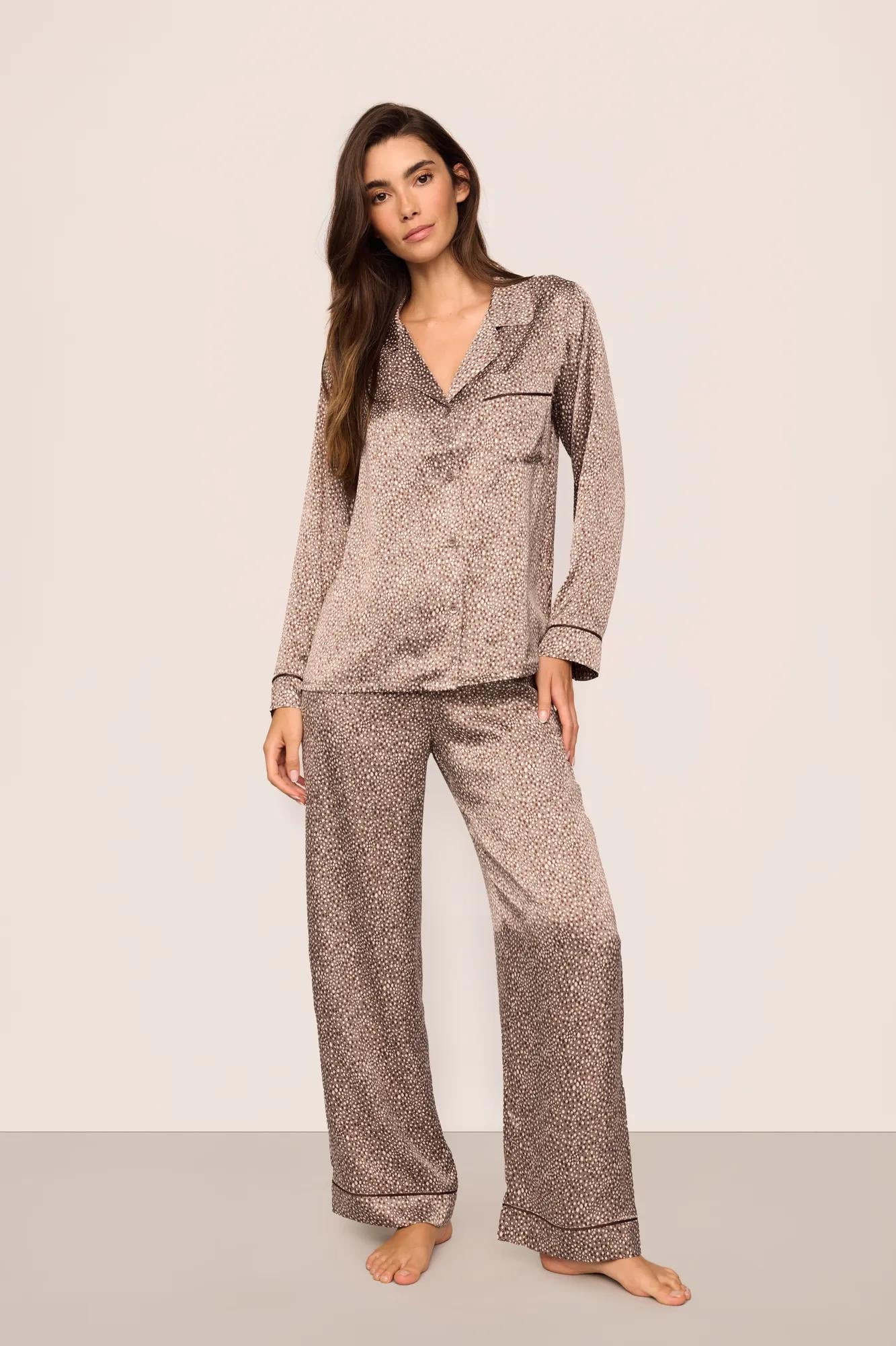 Inez Washable Silk Printed Long PJ Set | Eberjey