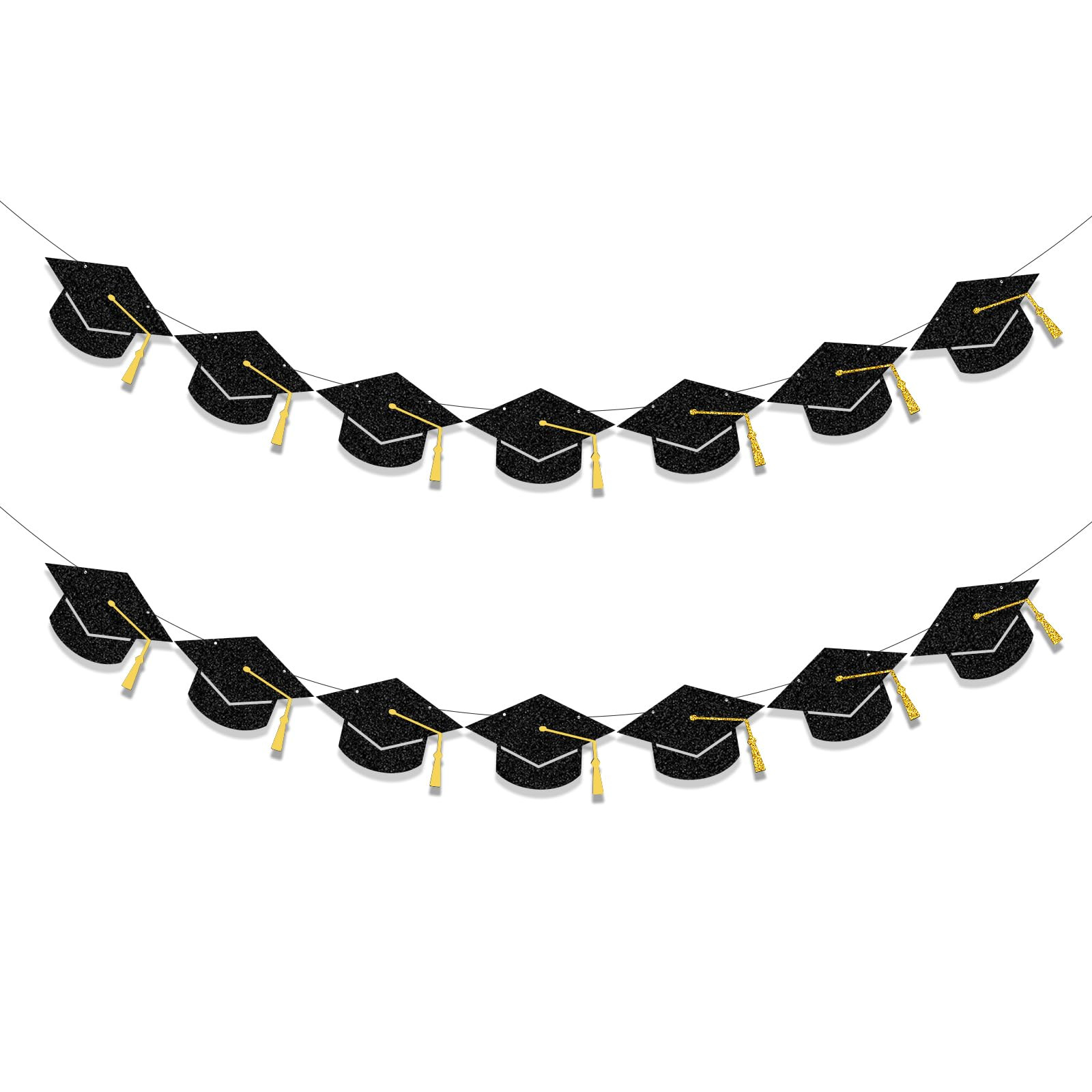 Graduation Decorations Class of 2025 Party Supplies - Graduation Grad Caps Banner (Pre-Strung) | Amazon (US)