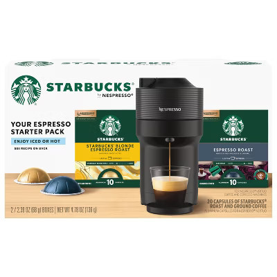 Starbucks By Nespresso Vertuo Line Espresso and Blonde Roast Dual Pack Coffee Pods - 20ct | Target