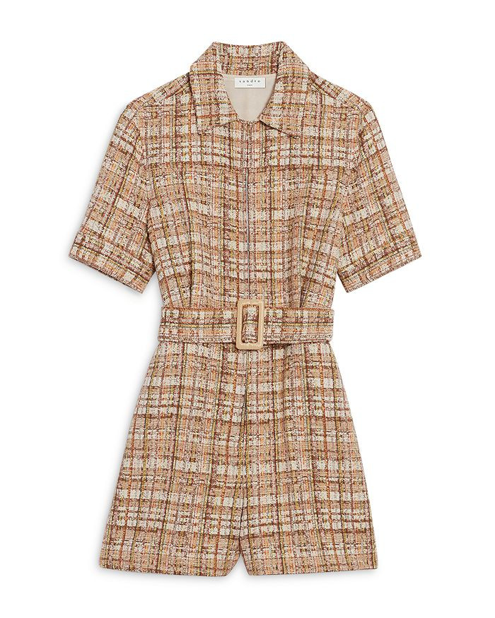 Acacia Tweed Belted Romper | Bloomingdale's (US)