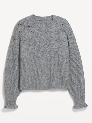 Loose Crew-Neck Cropped Sweater | Old Navy (US)