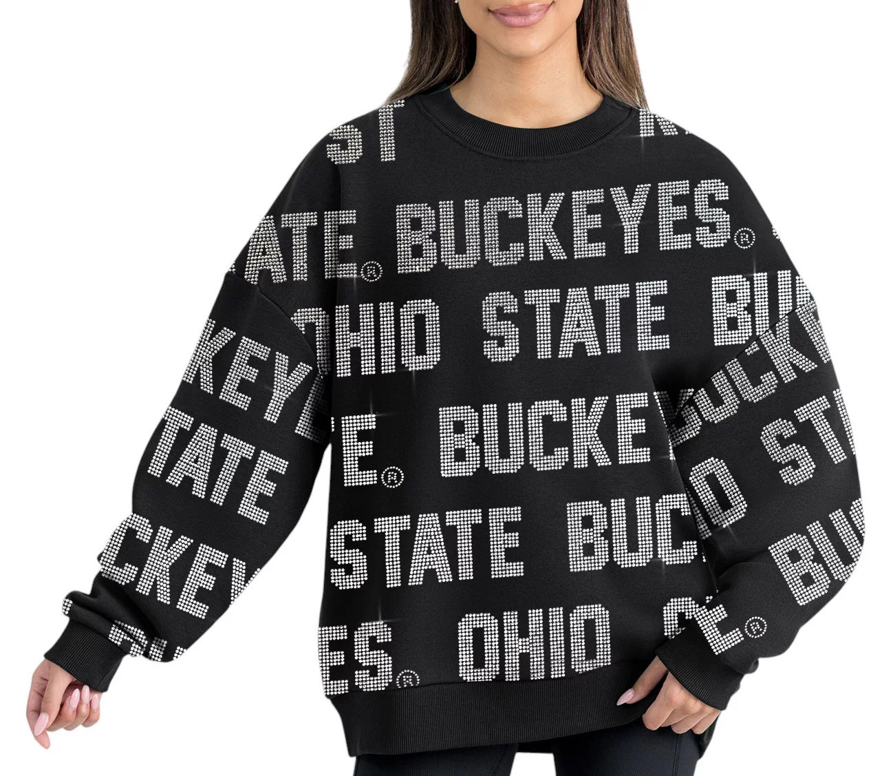 Gameday Couture Women's Ohio State Buckeyes Black Hype Crew Pullover Sweatshirt | DICK'S Sporting Goods