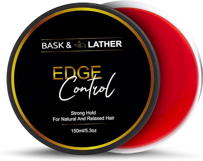 BASK & LATHER Strong Hold Edge Control Gel with Castor Oil, Non-Greasy, Non-Flaking, No White Cas... | Amazon (US)