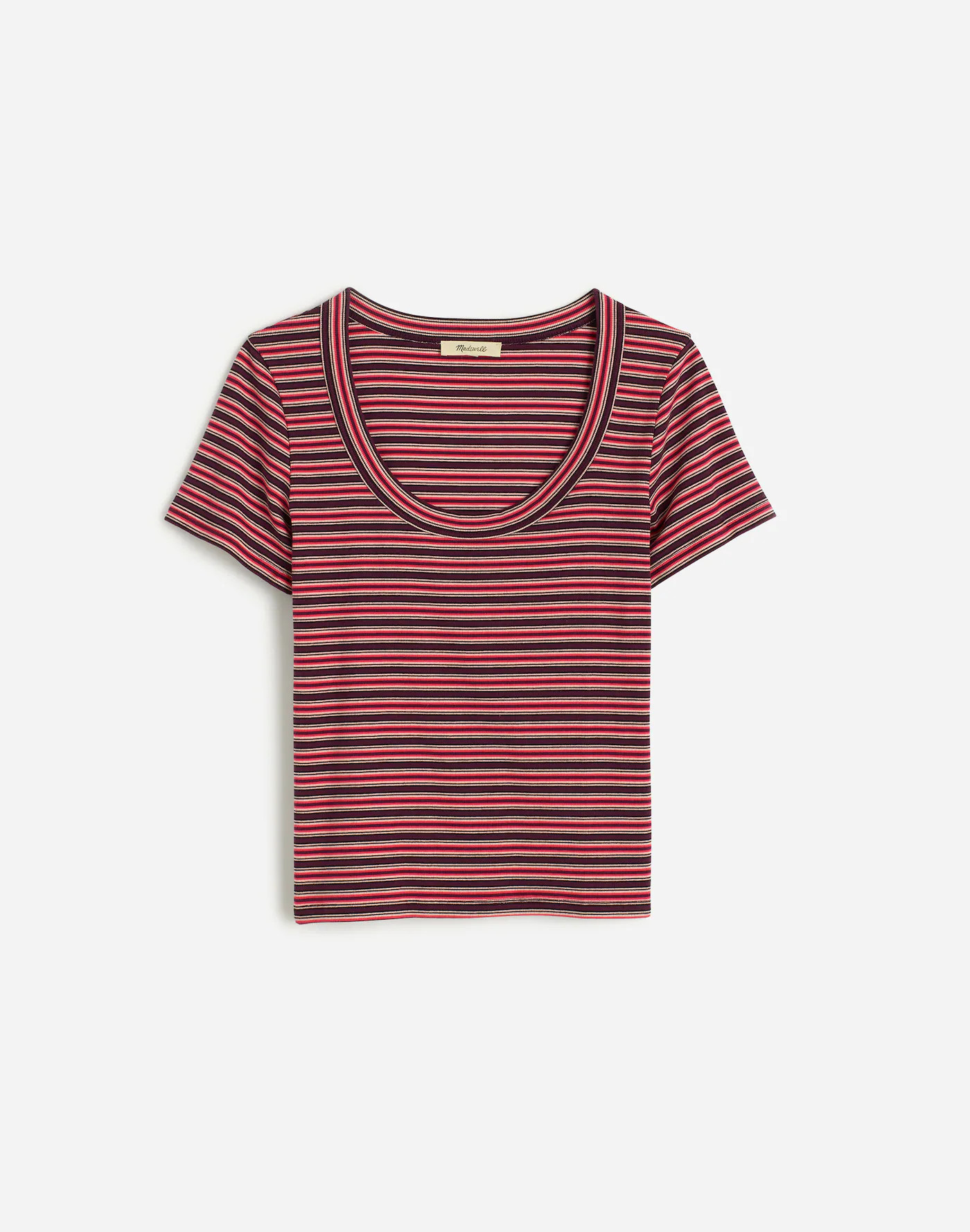 (Re)generative Cotton Ribbed Scoopneck Tee | Madewell | Madewell