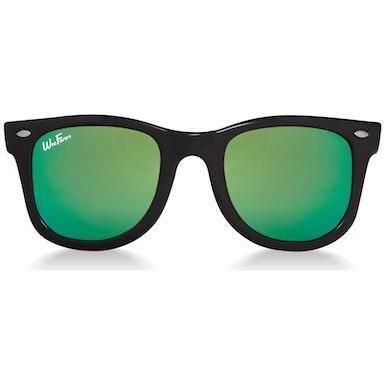 Polarized Sunglasses, Black with Sea Green | Maisonette