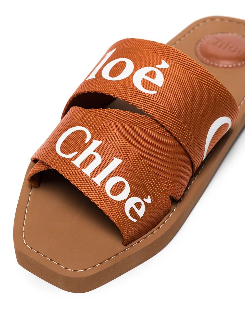wide logo slide sandals | Farfetch (US)