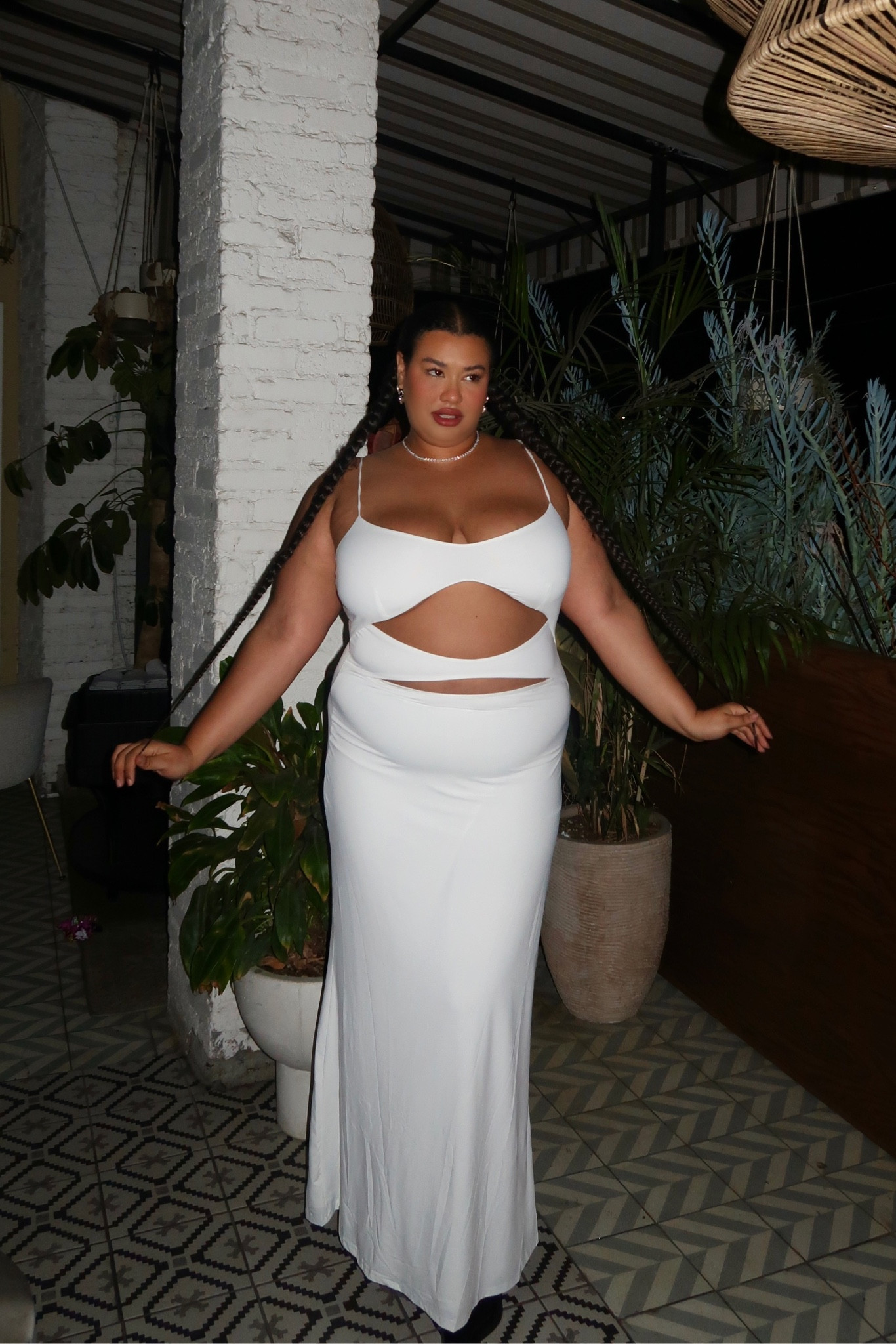 White cutout maxi dress one of my favs 

#LTKFind