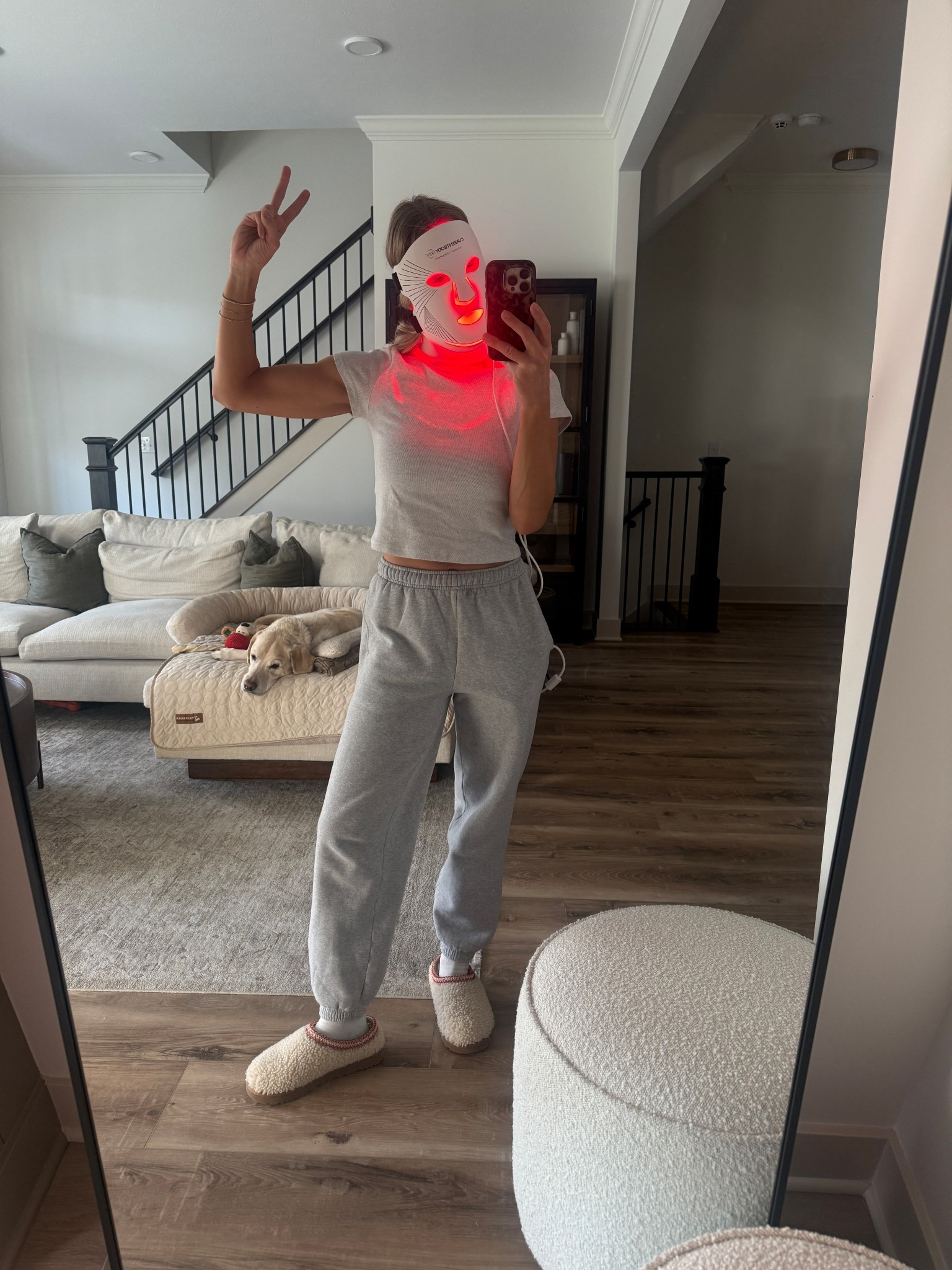 Wearing medium crop tee, XS joggers, medium bralette, slippers tts

Red Light Code: LINDSEY10

#LTKselfcare #LTKmorningroutine #LTKBeauty