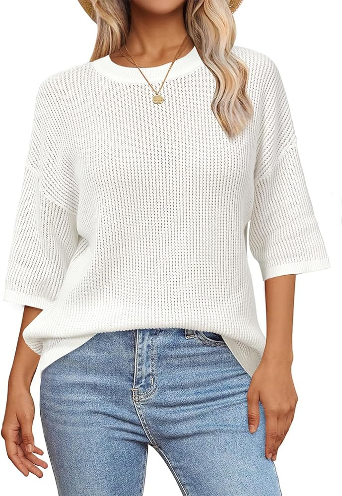 Arach&Cloz Women’s 100% Cotton Summer Casual Loose Fit Crochet Top 2025 | Amazon (US)