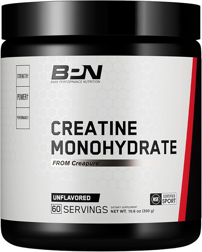 BARE PERFORMANCE NUTRITION, BPN Pure Creatine Monohydrate Powder by Creapure, 5g of Creatine per ... | Amazon (US)