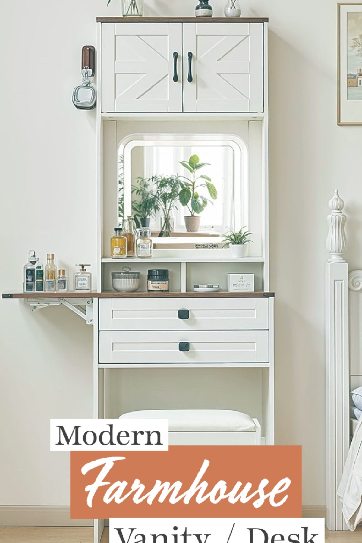 Modern Farmhouse Vanity Desk Set
Apart from mirror lights and chairs, this makeup vanity table also has a side panel that can be folded and opened, even if it is a small dressing table, it also gives you enough space to make up.
Grab Yours Here: https://amzn.to/4hzxH7N

#vanityset #desksetup #modernfarmhousestyle #modernfarmhouse #giftforher #CommissionsEarned #giftsformom

#LTKGiftGuide #LTKStyleTip #LTKHome