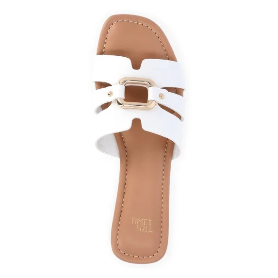 Time and Tru Women's Hardware Slide Sandals - Walmart.com | Walmart (US)