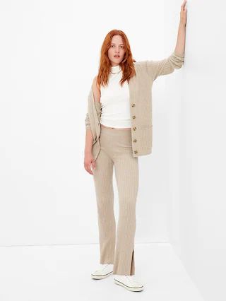 Mid Rise Rib Flare Pants | Gap (US)