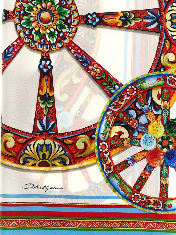 Dolce & Gabbana Carretto Print Square Scarf | Cettire Global
