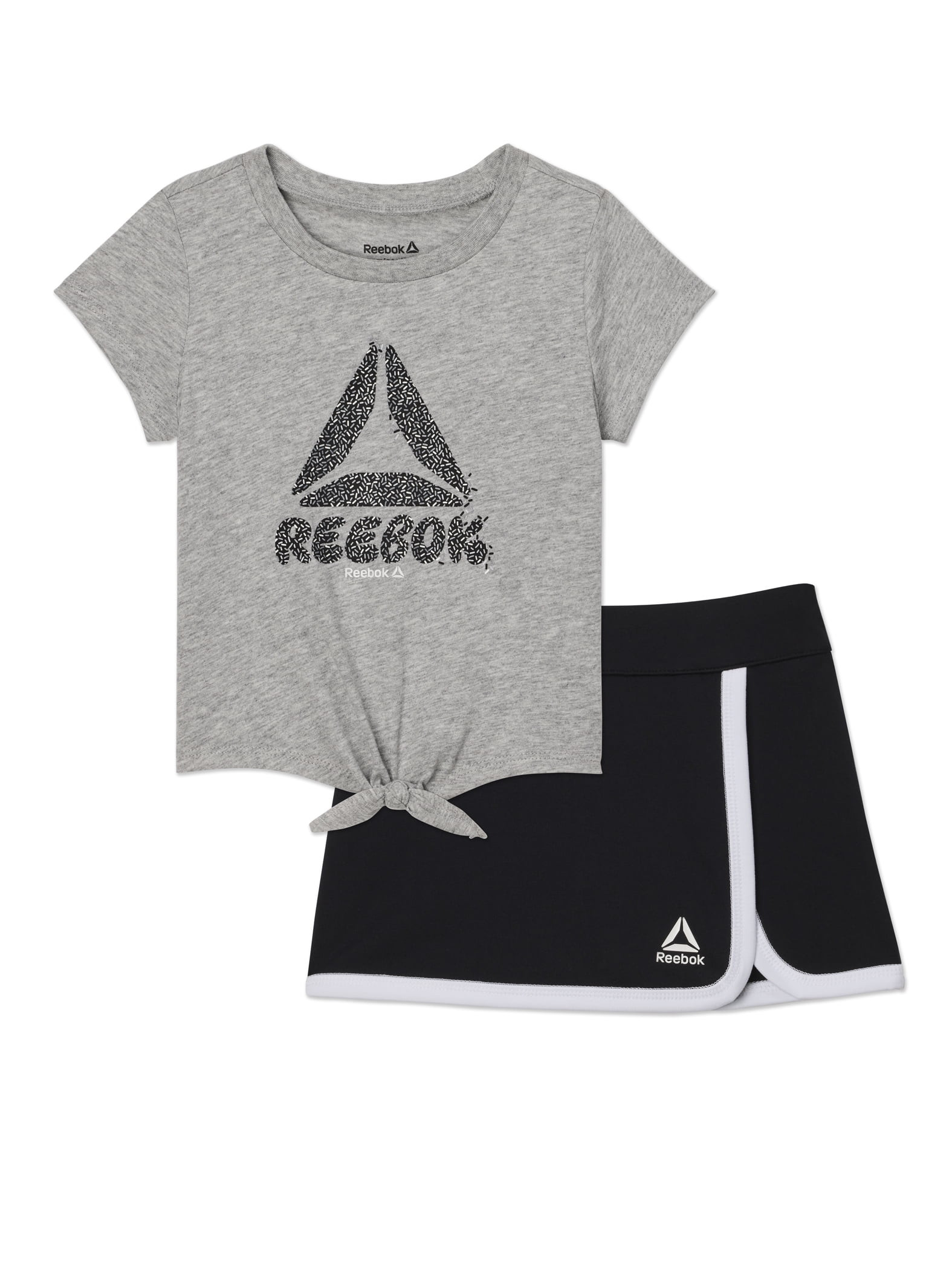 Reebok Toddler Girl's 2 Piece Short Sleeve Tee and Skort Set, Sizes 12M - 5T | Walmart (US)
