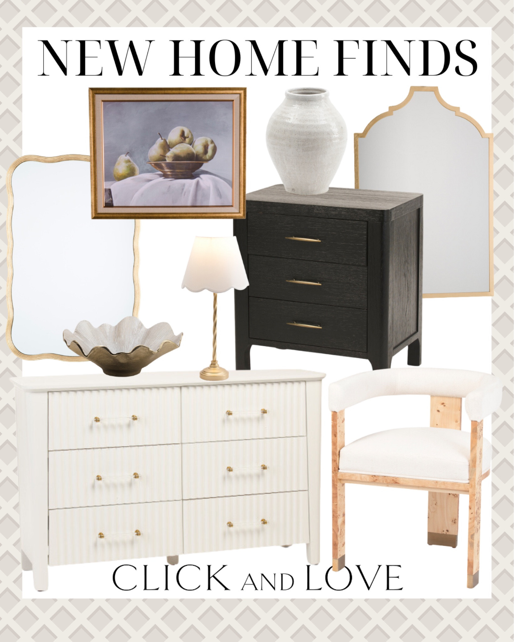 NEW Arrivals from Marshalls and TJ MAXX! Great furniture and decor pieces at exceptional prices! Loving these gold mirrors for under $150! 🪞 

Home decor, home finds, affordable furniture, budget friendly furniture finds, interiors, interior design, bedroom finds,dresser, white dresser, neutral decor, accent chair, dining chair, lighting, lamp, affordable decor, bowl, artwork, under $10 home finds, vase, decorative case, flower vase, gold accents, $50 lamp, lighting, small lamps, black nightstand, modern home decor, traditional home

#LTKStyleTip #LTKFindsUnder100 #LTKHome