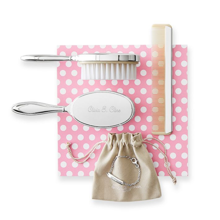 Silver Baby Brush &amp; Comb Set | Mark and Graham