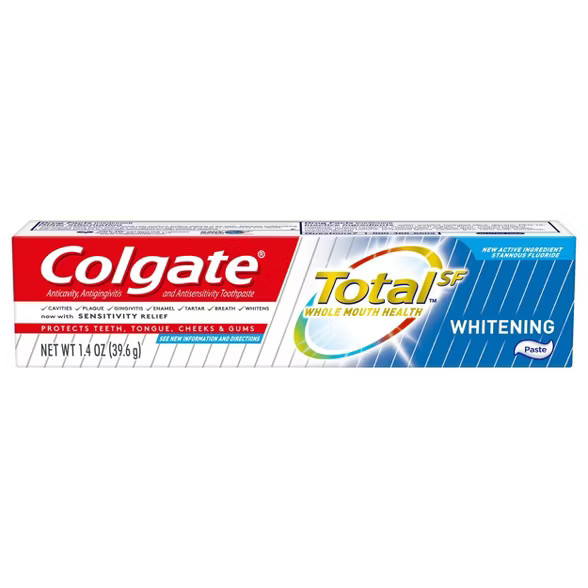 Colgate Total Travel Size Whitening Paste Toothpaste - Trial Size - 1.4oz | Target