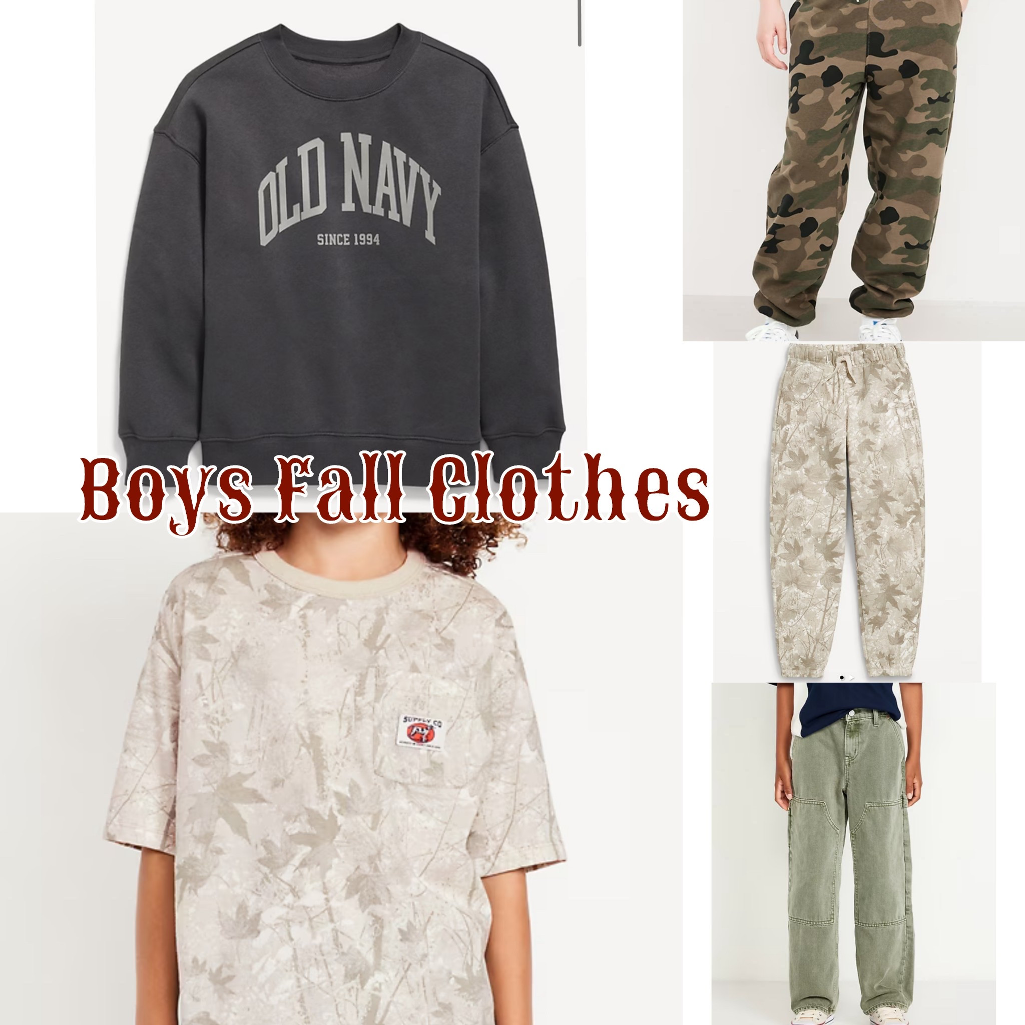 Boys/Tween fall clothes from Old Navy!