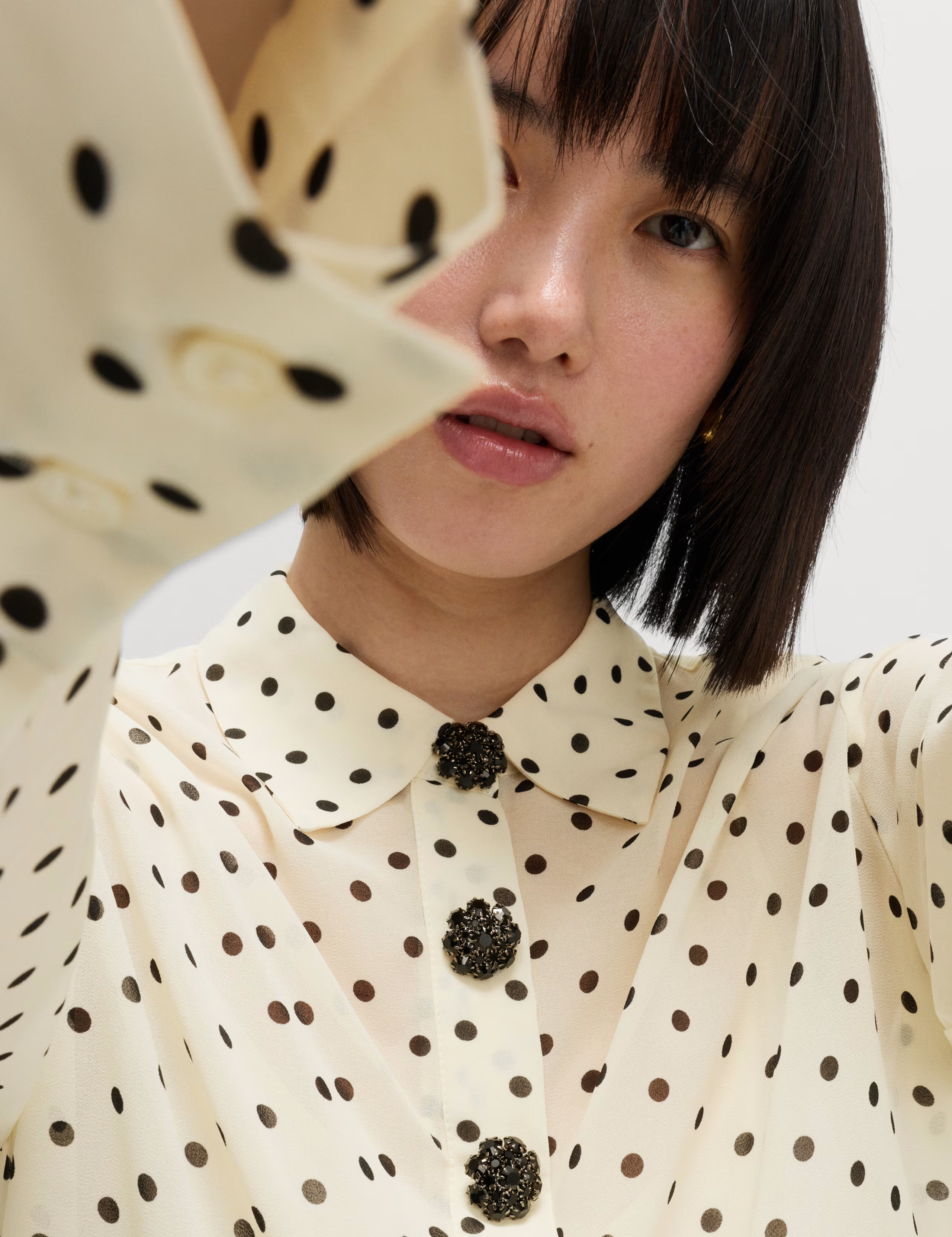Polka Dot Embellished Button Detail Shirt | Marks & Spencer (UK)