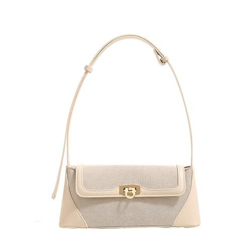 WEEKXING Shoulder Bag for Women Small Crossbody Bags Hobo Handbags Colorblock Top Handle Handbags Mini Clutch Purse Trendy Underarm Purse(Ivory White) | Amazon (US)