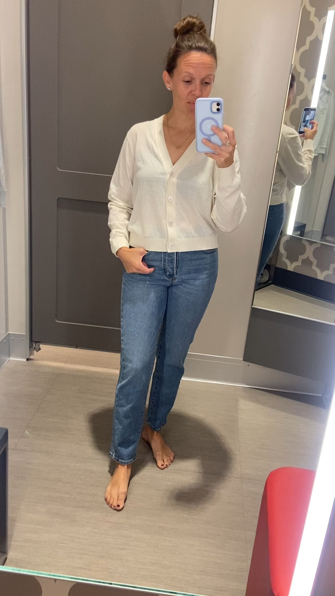 Cardigan - ON SALE! I really like the length and weight of this sweater, not too heavy and hits at the perfect spot on my waist; would be great for work or date night! The jeans are also on sale! 


#cardigan #businesscasual #datenightoutfit #jeans #jeanssale #target #targetsale #under25 #winteroutfit #salefinds #budgetfriendly #under15  


#LTKOver40 #LTKFindsUnder50 #LTKWorkwear #LTKSaleAlert #LTKStyleTip #LTKU