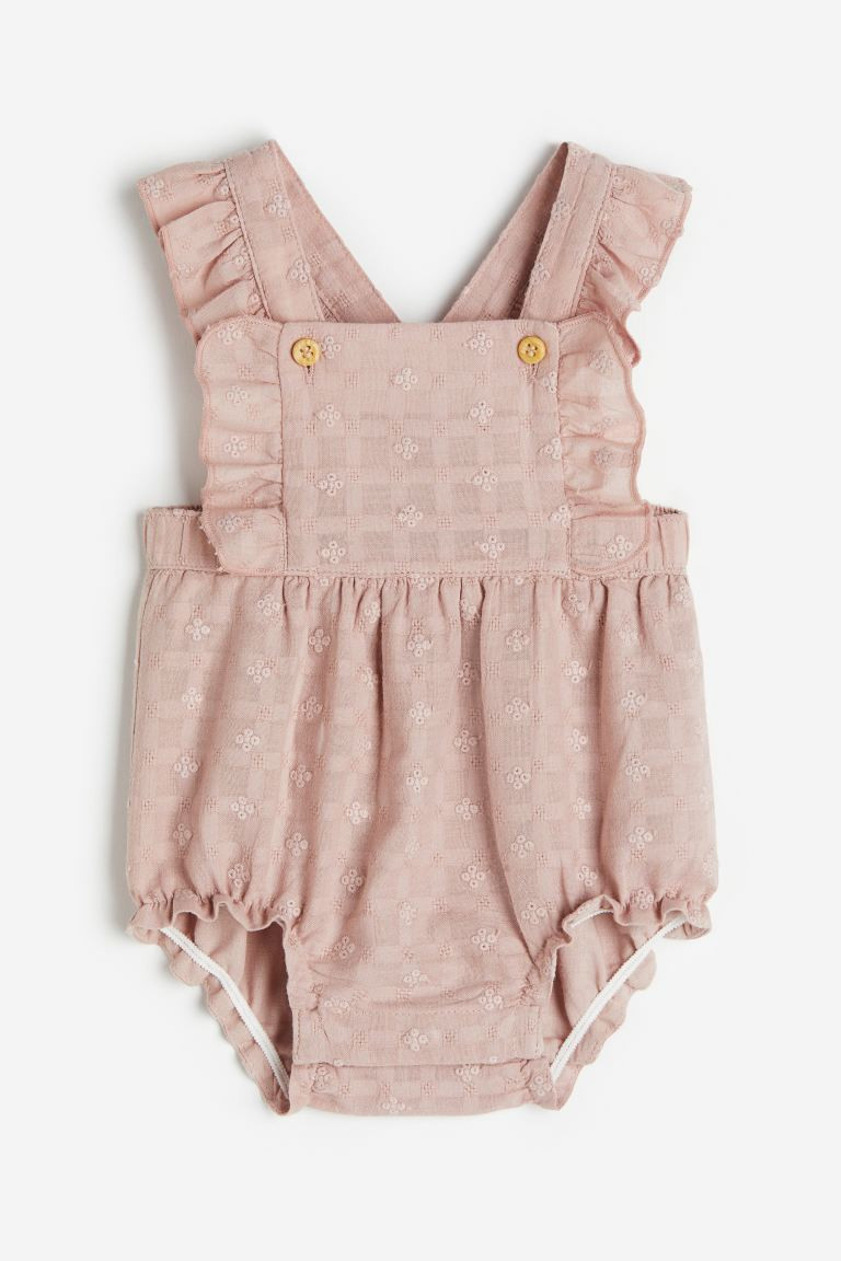Cotton Overall Shorts - Dusky pink - Kids | H&M US | H&M (US + CA)