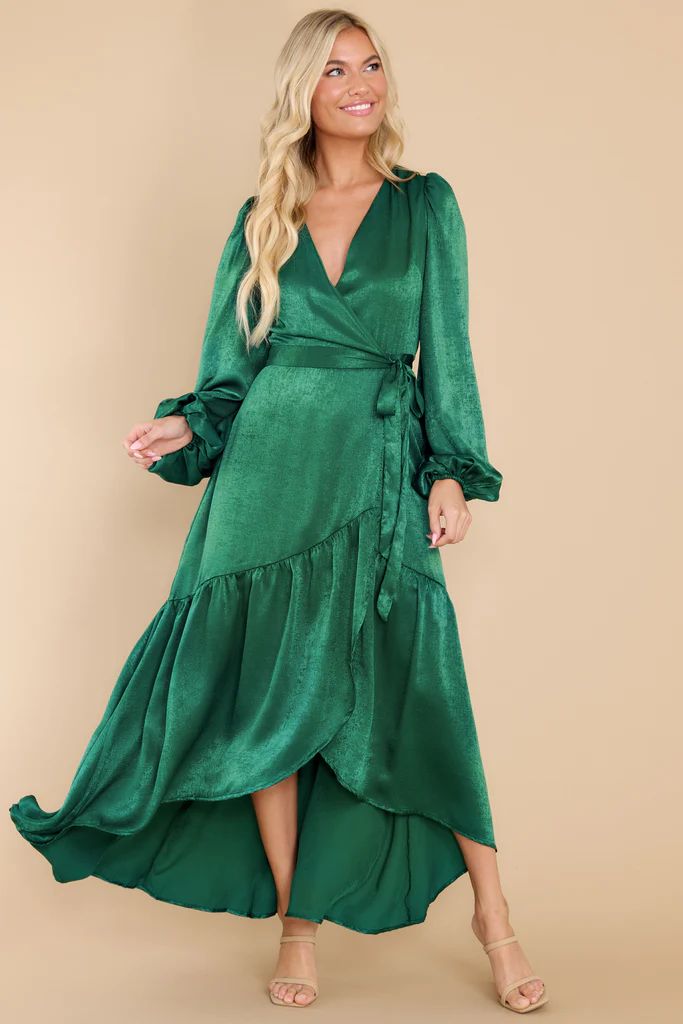 You Enchant Me Emerald Green Maxi Dress | Red Dress 