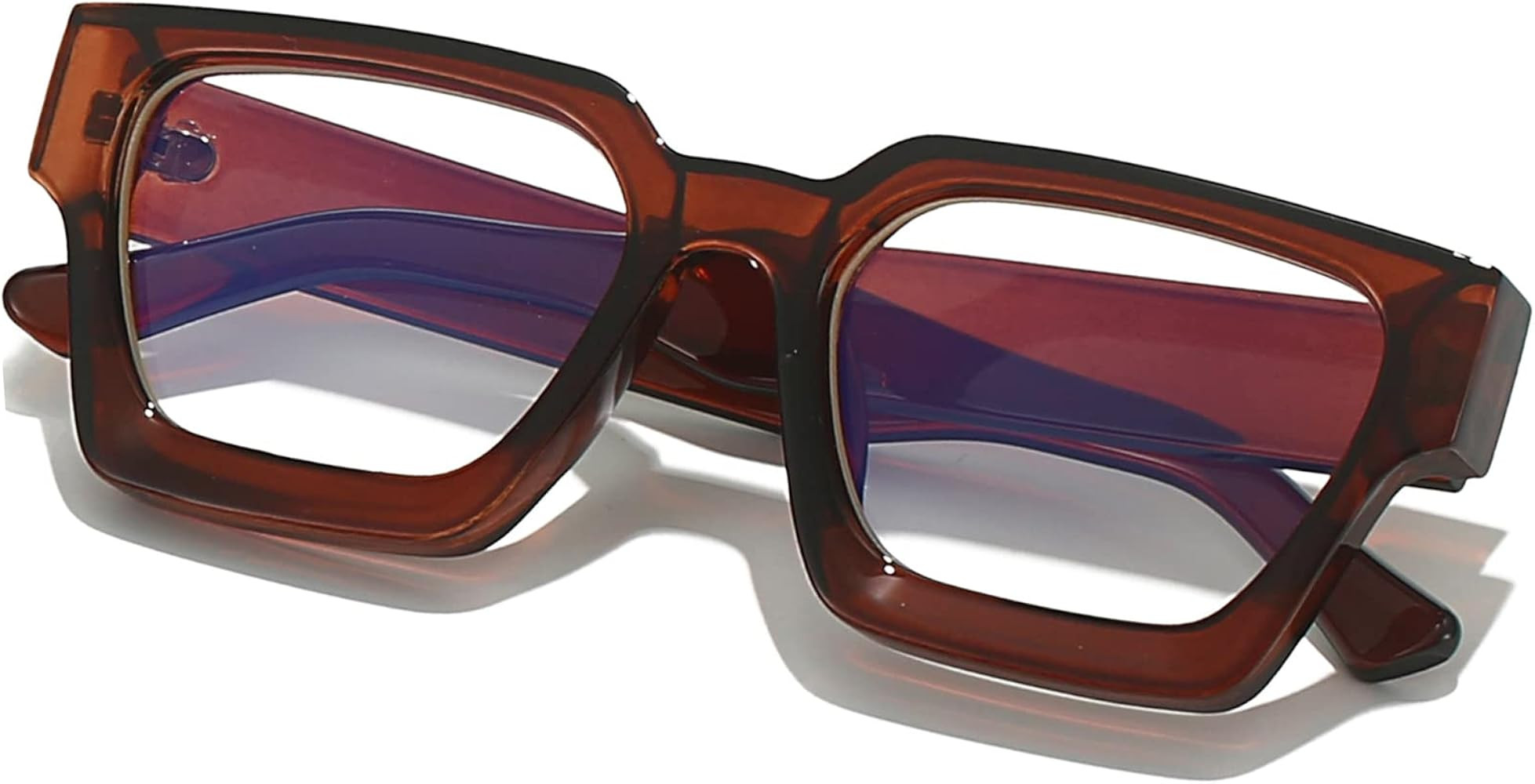 AIEYEZO Square Thick Frame Glasses for Women Men Fashion Blue Light Glasses Trendy Chic Computer ... | Amazon (US)