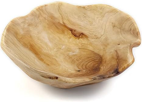 Wooden Fruit Salad Serving Bowl Hand-Carved Root Bowls Creative Living Room Real Wood Candy Bowl ... | Amazon (US)