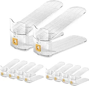 Adjustable Shoe Slots Organizers 10PACK Clear Space Saver Shoe Stacker Shoe Rack Holder Oraganize... | Amazon (US)