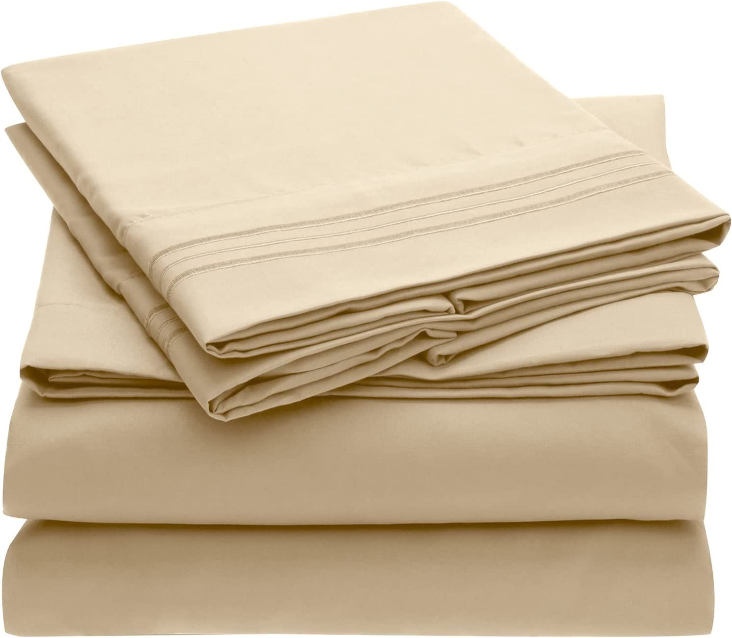 Mellanni Extra Deep Pocket Twin XL Sheet Set - Luxury 1800 Bedding Sheets & Pillowcases - Fits Co... | Amazon (US)