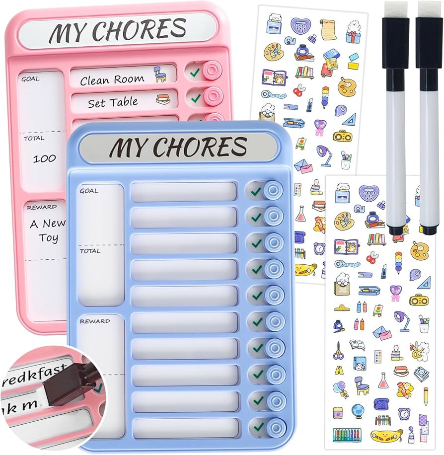 Dry Erase Chore Chart for Kids, Magnetic Whiteboard Checklist Board, Reusable to Do List Board, R... | Amazon (US)