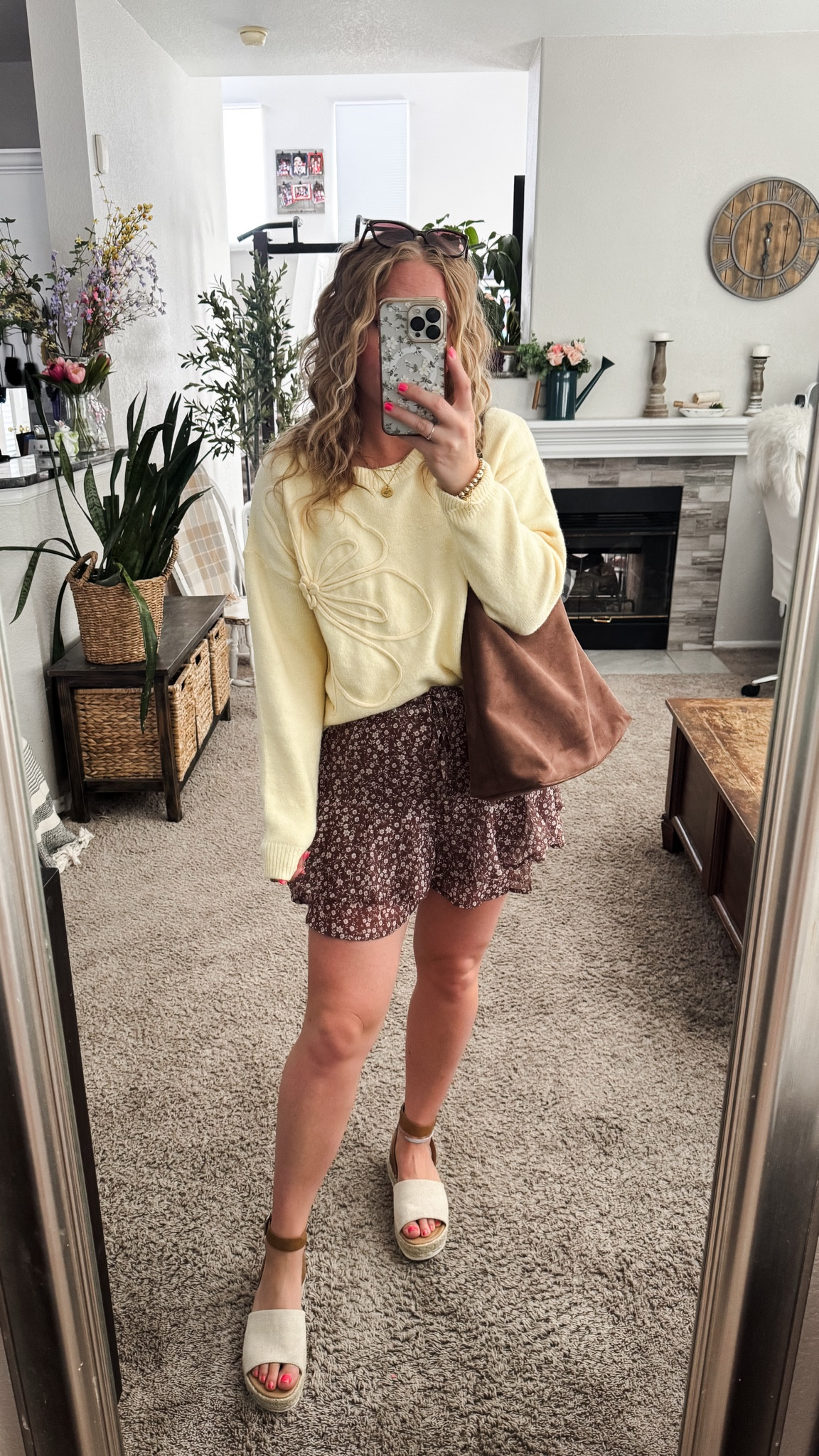 Butter yellow sweater with brown floral skort, brown faux suede bag, and platform sandals







Amazon outfits every outfit inspo, outfit ideas, casual outfits amazon, amazon outfits every day, spring outfits 2026, summer outfits

#LTKootd #LTKSaleAlert #LTKPetite